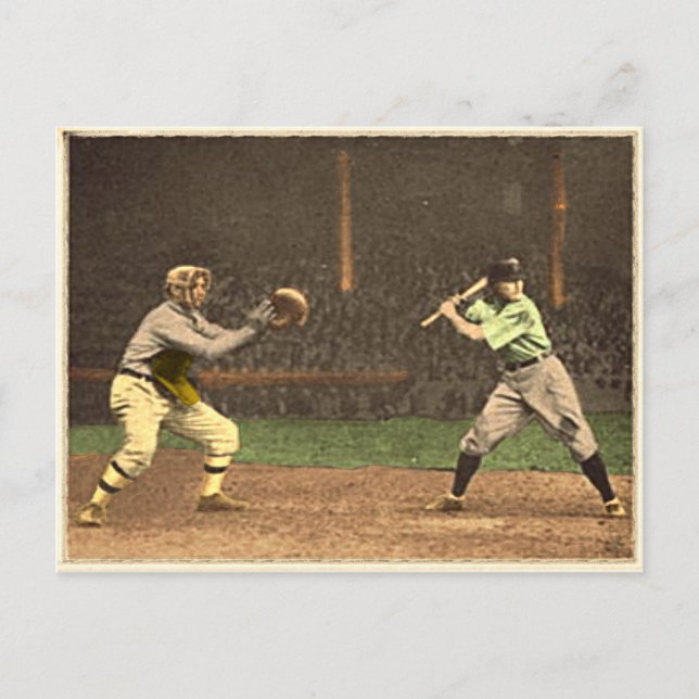 Baseball Postcard In Vintage Style (Front)