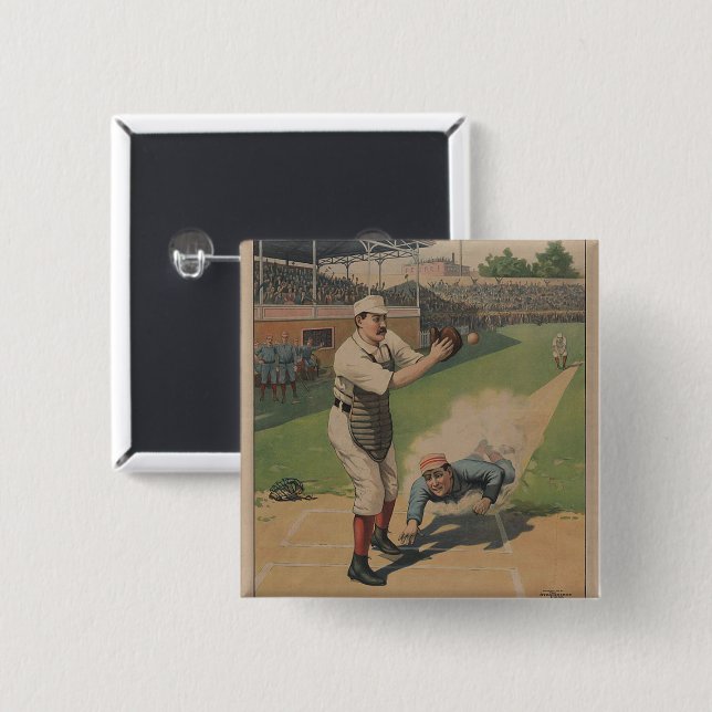 Baseball Poster Button (Front & Back)