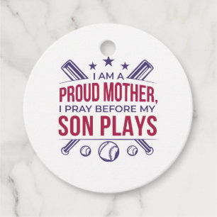 Baseball Proud Mother I Pray Before My Son Plays  Favour Tags