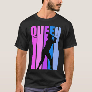 Baseball Queen Party Womens Birthday Silhouette Co T-Shirt