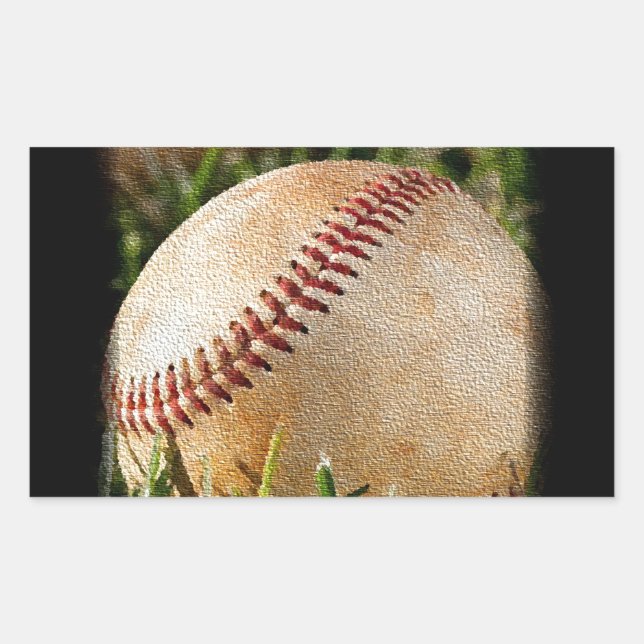Baseball Rectangular Sticker (Front)