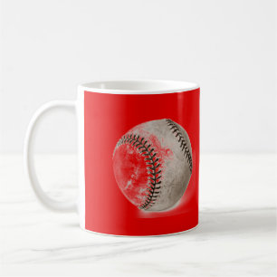 Baseball Red Pop Art Coffee Mug
