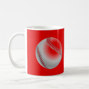Baseball Red Pop Art Coffee Mug