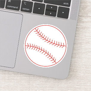 Baseball red stitches Sticker