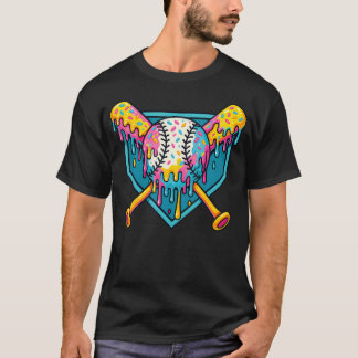 Baseball Respect The Drip Ice Cream Gaming Sport T-Shirt