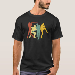 Baseball Retro Vintage Catcher Pitcher Batter Boys T-Shirt