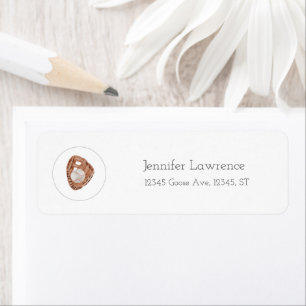 Baseball Return Address Label