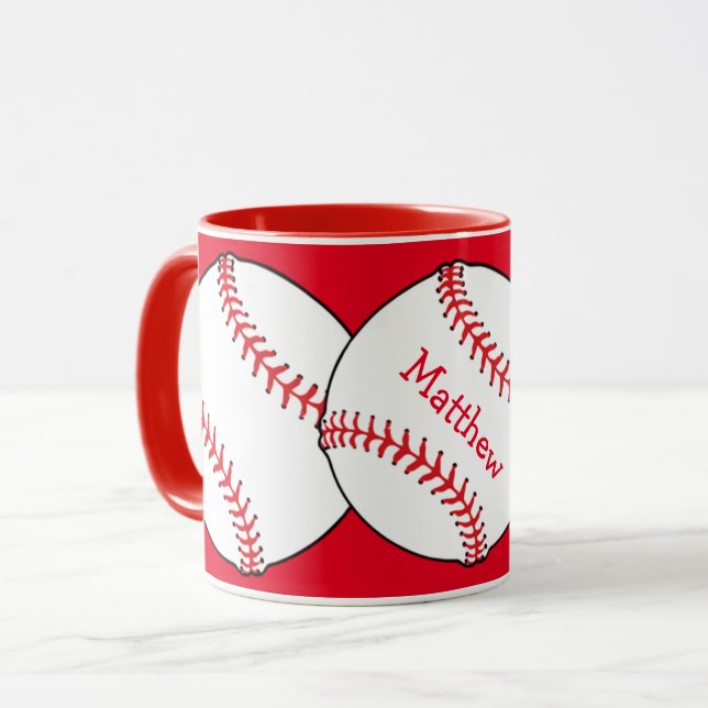 Baseball Ringer Mug (Front Left)