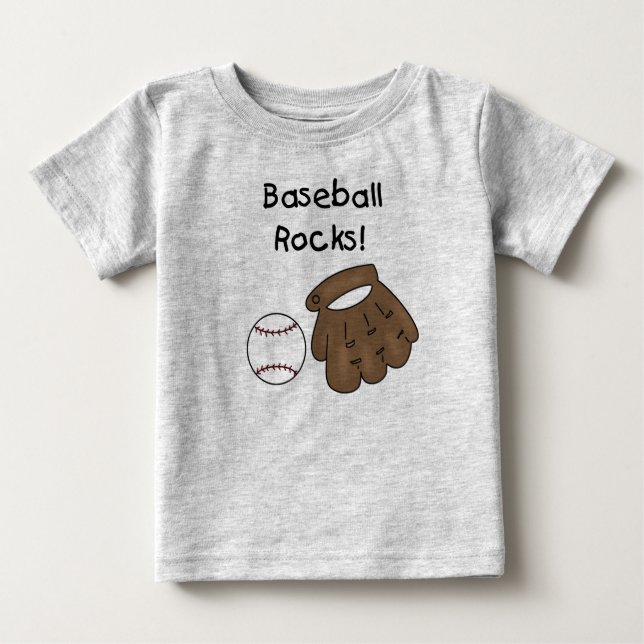 Baseball Rocks Baby T-Shirt (Front)