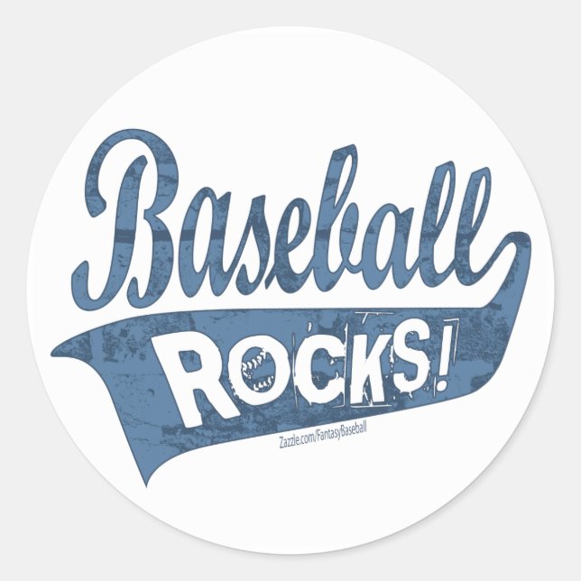 Baseball Rocks! Sticker (Front)