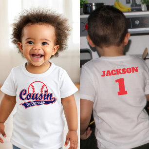 Baseball Rookie of the Year Baseball 1st Birthday Baby T-Shirt