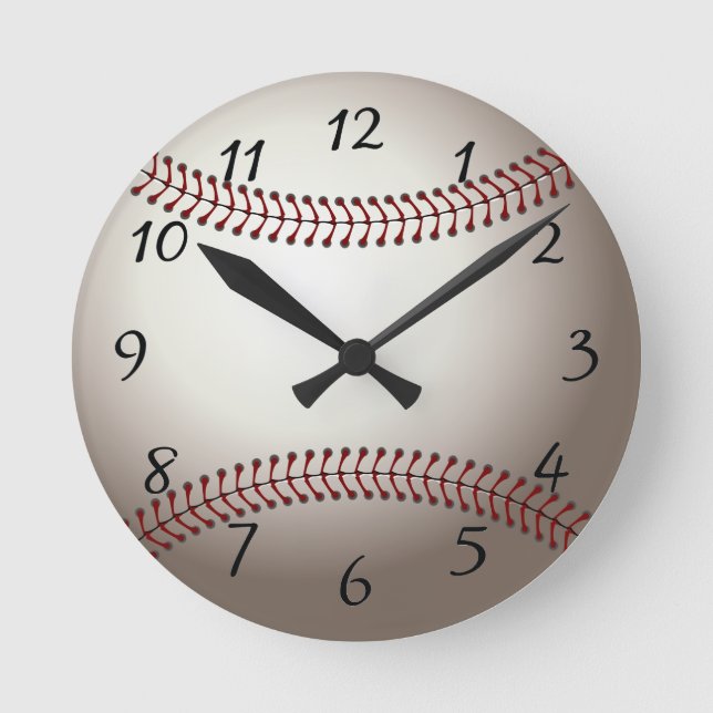 Baseball Round Clock (Front)