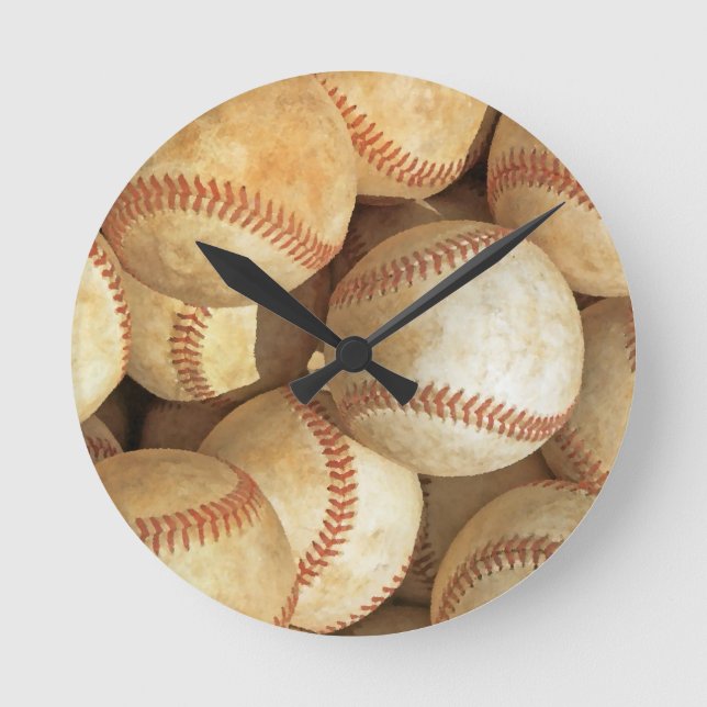 Baseball Round Clock (Front)