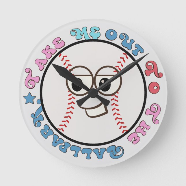 Baseball  round clock (Front)