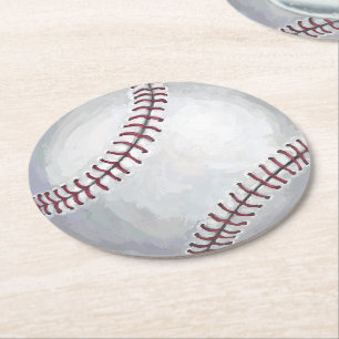 Baseball Round Paper Coaster
