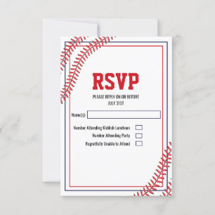 Baseball RSVP Card