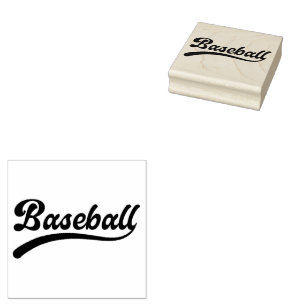 Baseball rubber stamp