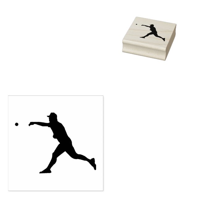 baseball  rubber stamp (Stamped)