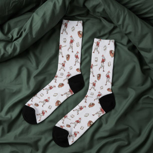 Baseball Santa Christmas Socks