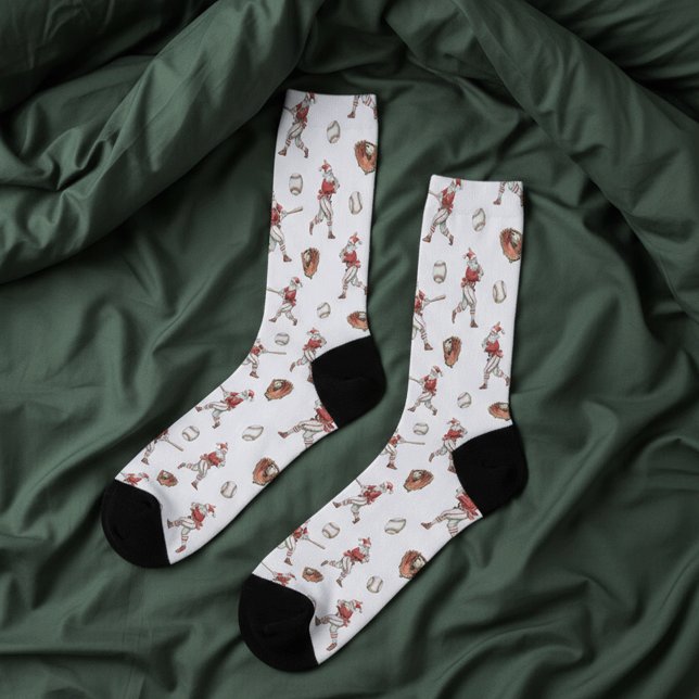 Baseball Santa Christmas Socks (Creator Uploaded)