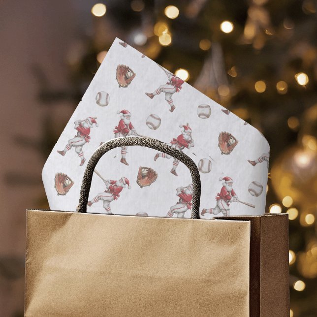 Baseball Santa Christmas Tissue Paper (Creator Uploaded)