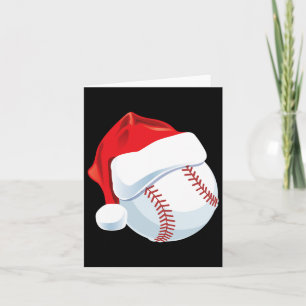 Baseball Santa Hat Men Boys Christmas Xmas  Card