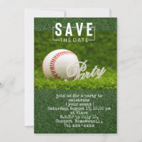 Baseball save the date for party