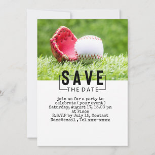 Baseball save the date  invitation