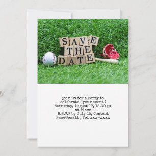 Baseball save the date invitation
