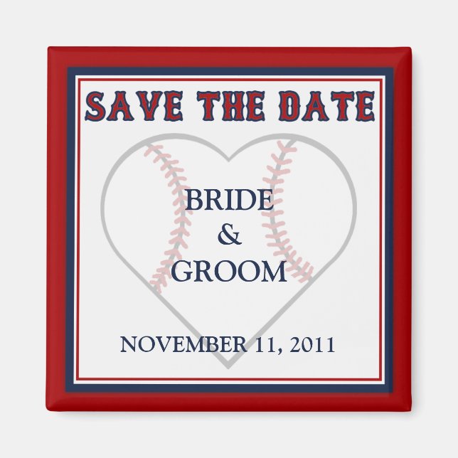 Baseball Save the Date Magnets (Front)