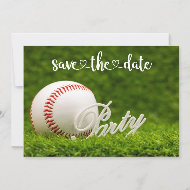 Baseball save the date Party  Invitation (Front)