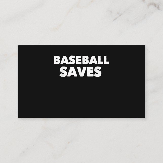 Baseball Saves Cool Softball USA Sports Player Business Card (Front)