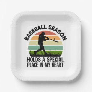 baseball season holds a special pçace in my heart paper plate