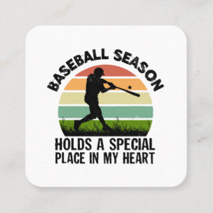 baseball season holds a special pçace in my heart square business card