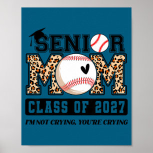 Baseball Senior Class 2027 Graduation Illustration Poster