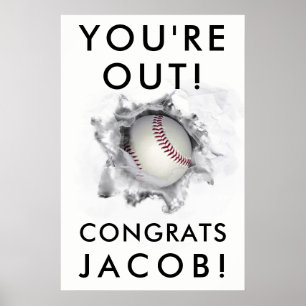 baseball senior graduation poster