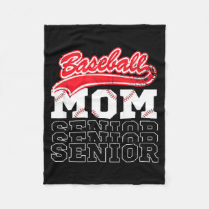 Baseball senior mom class of baseball mama mother' fleece blanket