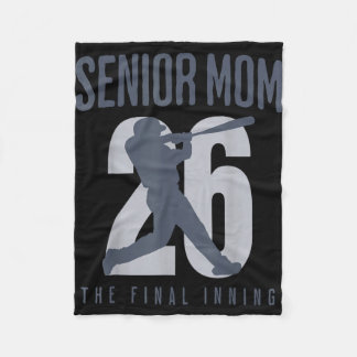 Baseball senior mum 2026 final inning mama class fleece blanket