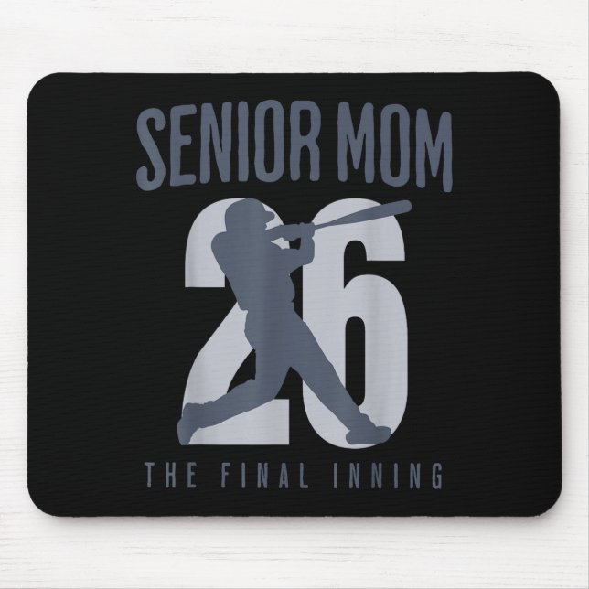 Baseball senior mum 2026 final inning mama class mouse pad (Front)