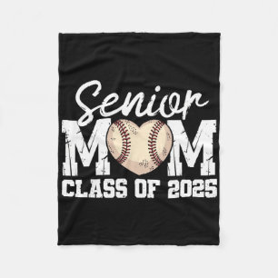 Baseball Senior Mum Cl Of 2025 Graduate Senior Mam Fleece Blanket