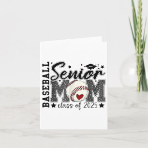 Baseball Senior Mum Cl Of 2025 Graduation Mothers Card