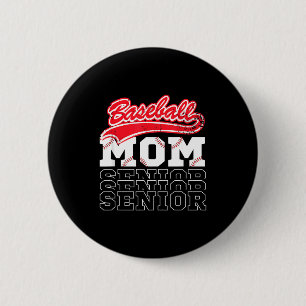 Baseball senior mum class of baseball mama mother' 6 cm round badge