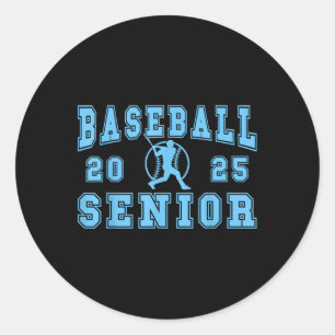 Baseball Senior Night Baseball Senior 2025 Graduat Classic Round Sticker