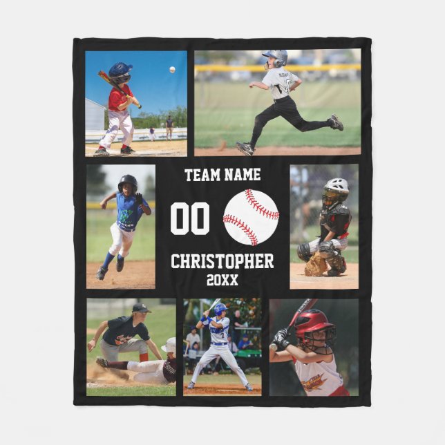 Baseball Senior Night Sports Keepsake Fleece Blanket (Front)