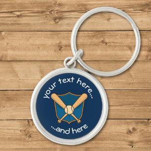 Baseball Shield Key Ring
