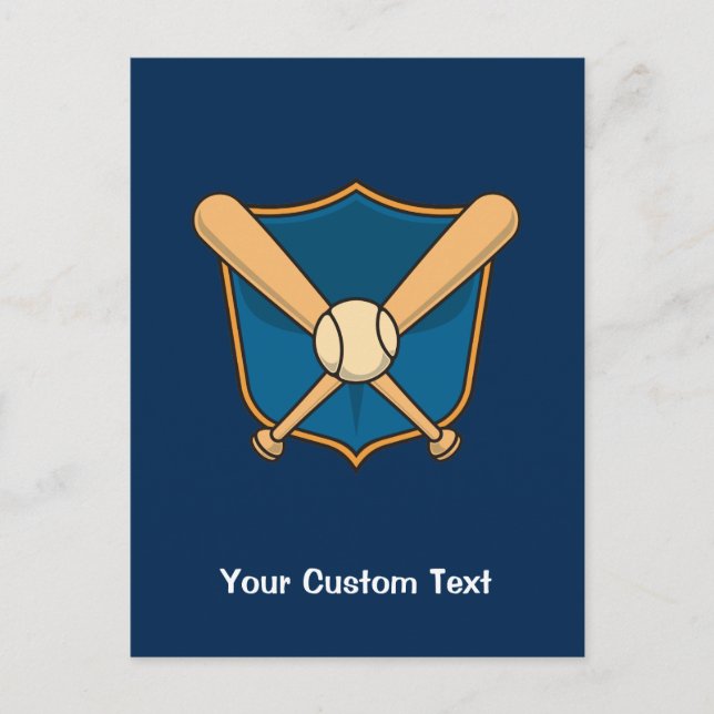 Baseball Shield Postcard (Front)