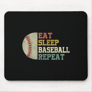 Baseball-shirt Eat Sleep Baseball Repeat Funny Men Mouse Pad