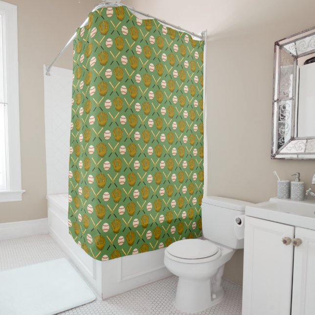 Baseball Shower Curtain (In Situ)