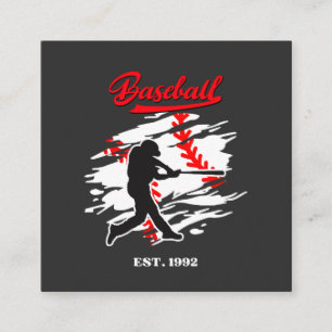 Baseball Silhouette Graphic Design – EST. 1992 Enclosure Card