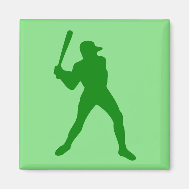 baseball silhouette magnet (Front)